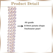 Pérola pérolas 8-9mm da classe AA pérola batata forma pérolas de água doce